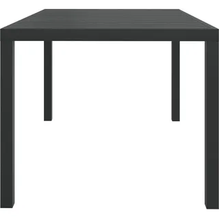 vidaXL Gartentisch Schwarz 150x90x74 cm Aluminium und WPC - Schwarz