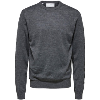 SELECTED HOMME Rundhalspullover »OWN MERINO COOLMAX KNIT« SELECTED HOMME Medium Grey Melange S