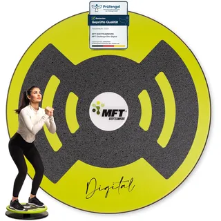 MFT Challenge Disc Digital (MFT Grün) Balance Board mit digitalem Balancesensor mit kostenloser App für Bewegung und Spaß, Premium Qualität aus Holz mit rutschfesten Belägen (made in Austria)