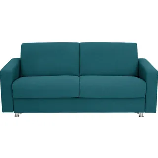 Bali Schlafsofa , Petrol , Metall , 195x84x100 cm , Typenauswahl, Fußauswahl, Lederauswahl, Stoffauswahl, Armteilvarianten, Hocker erhältlich , Wohnzimmer, Sofas & Couches, Schlafsofas, Sonstige Schlafsofas