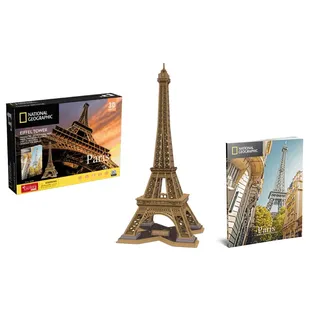 EXPLORA - Eiffelturm - 3D-Puzzles 540203-80 Teile - Historisches Denkmal - Level 5 - Ohne Kleber oder Schere - Paris - Bauspiel - National Geographic Lizenz - Ab 8 Jahren