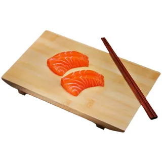 CAGFINY Japanischer Sushi Bambus Holzteller Küche Geschirr Sushi Teller Sashimi Teller Sushi Behälter