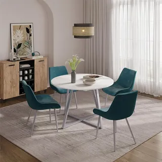 Vicco Loyd Ø 120 cm Weiß/Grau