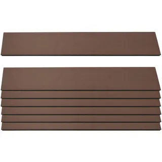 7er Set Latten für WPC-Sichtschutz Sarthe, Bretter Windschutz, ca. 1qm, -  90cm, braun - Braun