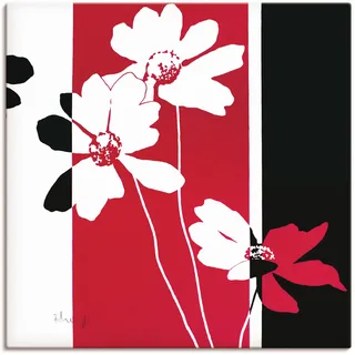 Artland Leinwandbild »Blumen Zusammensetzung II« Blumen 1 Stk. tlg. auf Holzrahmen gespannt, rot