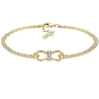 Elli Armband Damen Infinity mit Kristalle in 925 Sterling Silber vergoldet
