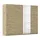 Schwebetürenschrank Kronach 261 x 210 x 59 cm Beige/Braun
