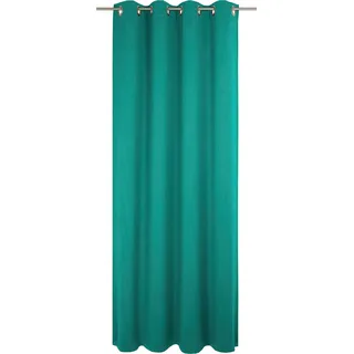 Vorhang ADAM "Uni Collection" Gr. 4, blau (petrol), B:145cm H:245cm, Baumwolle (Bio-Baumwolle), Gardinen, Vorhang, aus 100% Bio-Baumwolle