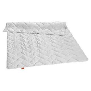 Bettdecke 135 x 200 cm, Baumwolldecke mit Baumwollfüllung, 100 % reine Baumwolle, leichte Sommerdecke, waschbar bis 60 Grad, hergestellt in Deutschland, -