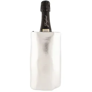 6 Stück Weinkühler Champagner Sektkühler Weihnachten Silberfarbe Anti-Rutsch-Band 4 Schichten Anti-Kondensationsgel 12 Fächer