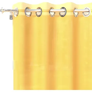 Soleil d'ockre, transparenter Ösenvorhang 135 x 250 cm, Alix Radiant Yellow