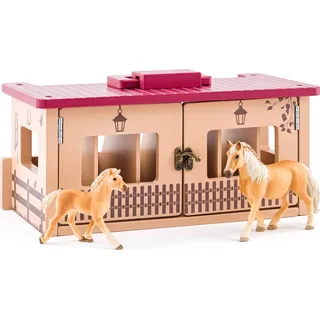 Pferdestall mit zwei Pferden