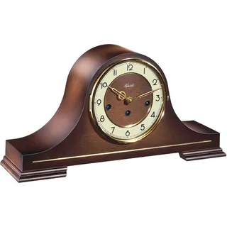 HERMLE 21092-030340 Große Tischuhr mit Glaslünette, Mechanisch, Braun