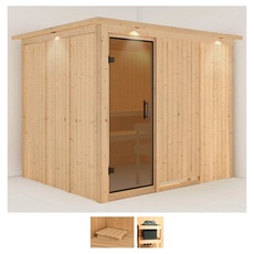 Bild Sauna »Gitte«, (Set), ohne Ofen beige