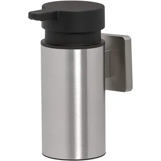 Tiger Dock Seifenspender groß zur Wandmontage, Edelstahl gebürstet, mit herausnehmbaren Einsatz, Edelstahl, Chrom, B x H x T: 5,5 x 12,9 x 10,1 cm