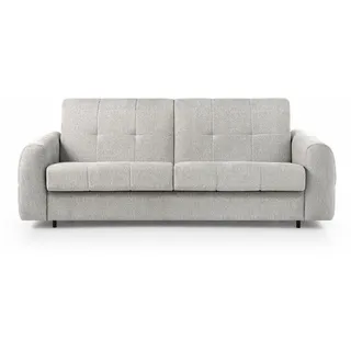 beautysofa Schlafsofa 3-Sitzer Grau/Beige