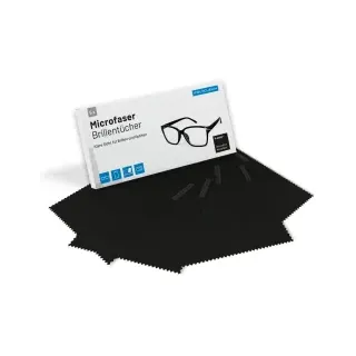 POLYCLEAN Brillenputztücher Microfaser – Microfasertuch streifenfrei, waschbar, 18 x 15cm