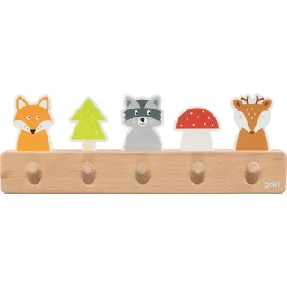 GoKi Wandgarderobe Waldfreunde Buche mehrfarbig