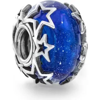 Pandora Charm Murano-Glas Moments "Sterne" Silber blau 790015C00