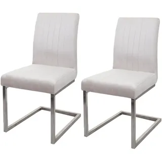 MCW Freischwinger Cremeweiß , Weiß , Textil , 46x93x56 cm , Büromöbel, Bürostühle, Besucherstühle