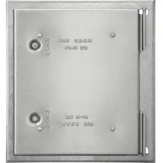 Kamintür RuG Semin Stahlblech 350x380 mm silber