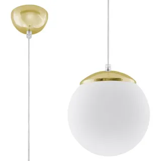 Sollux UGO 1-flg. 20 cm rund gold/Glas