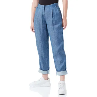 Gerry Weber Damen 720029-31262 Freizeithose, Indigo Blue Leinen, 34 EU