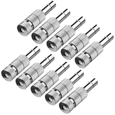 ATOPLEE 10pcs 0,8 mm Niederdruck Messing Nebeldüsen Mit Filterfunktion für Kühlsystem Luftbefeuchtung Sprayer