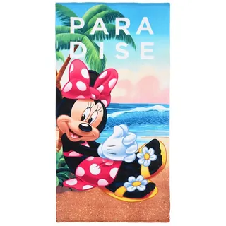 Disney Minnie Mouse Strandtuch groß | kleine Geschenke für Mädchen | Badetuch | Handtuch | Urlaub | 70 x 140 cm | Badetücher | Badehandtuch | Geschenkideen