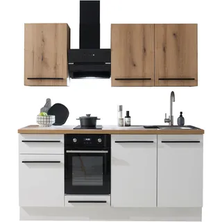 BASIC by Balculina Pantryküche »Torcello BxHxT 180x210x60 cm« Breite 180cm, wahlweise mit E-Geräten, Softclose-Funktion