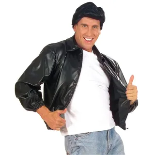 w widmann milano party fashion - Jacke T-Bird, Bikerjacke, Rocker, Kunstlederjacke schwarz, 50er Jahre Fashion, Rock ́n ́Roll