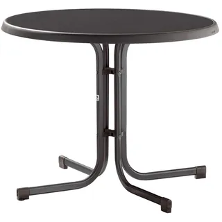 Sieger Klapptisch Ø 86 x 72 cm eisengrau/schieferdekor anthrazit