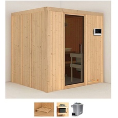 Bild von Sauna »Solida«, (Set), 9 KW-Ofen mit externer Steuerung beige