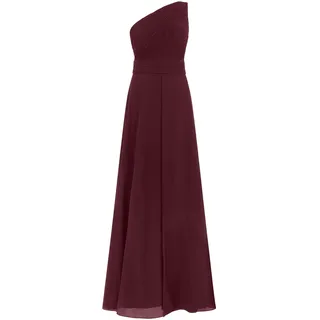 APART Fashion Damen One-Shoulder Abendkleid, Bodenlanges Chiffonkleid, gefütterter Oberteil, Seitenschlitz, trägerloses Partykleid, rückenfreies Festkleid, Elegantes Hochzeitsgastkleid