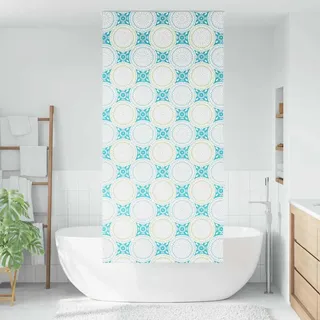 vidaXL Duschrollo 100x240 cm Stoffbreite 96 cm - Blau