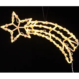 LED Weihnachts Fenster Silhouette XXL - Motiv: Sternschnuppe - Blau