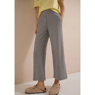 Cecil Wide Leg Hose Seersucker-Qualität Braun Cacao XXL