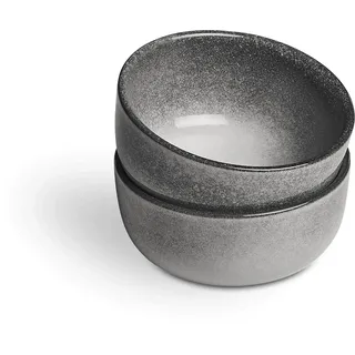 Springlane Schale klein Misty Cliff 2er-Set, Steingut, Grau