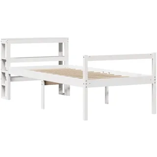 vidaXL Seniorenbett mit Kopfteil ohne Matratze Weiß 90x190 cm - Weiß
