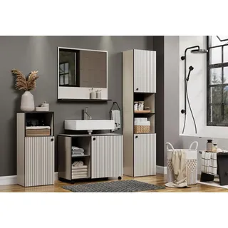 PureBliss BD:Ko.Kashmir Hellgrau Melamin,Abs.Schwarz,Badkombination