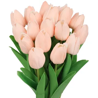 N&T NIETING 12 Stück künstliche Tulpen mit realistischer Note für Hochzeit, Valentinstag, Muttertag, Heimdekoration