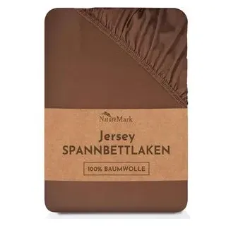 NatureMark Spannbettlaken Jersey 70 x 140 cm braun 2 St.
