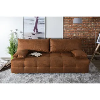 Collection AB »Bella, B: 196 cm, Liegefl. 145x196 cm« mit Bettfunktion, Bettkasten & 2 Armlehnenkissen, Federkern, braun