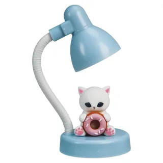 Mofusand Mini LED-Lampe mit Figur 15 cm - Blau, Weiß, Rosa