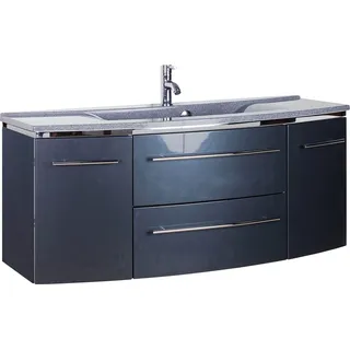 Saphir Waschtisch "3040", grau (anthrazit, anthrazit), B:122cm H:90cm T:48cm, Waschtische, Waschtisch, Breite 122 cm