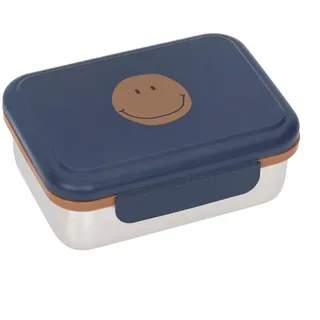 Lässig Kinder Brotdose Edelstahl Lunchbox Frühstücksbox Nachhaltig Kindergarten Schule/Lunchbox Stainless Steel Little Gang Smile navy