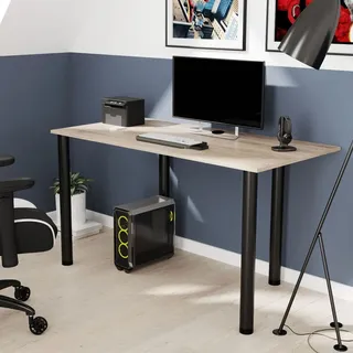 AKKE Trüffel Schreibtisch mit schwarze beine LxBxH: 100x60x74 cm