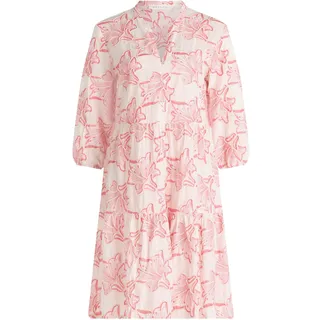 Midikleid BETTY & CO "Stufenkleid mit Stickerei", Damen, Gr. 36, EURO, bunt (rosé, pink), Obermaterial: 100% Baumwolle CO., Kleider Midikleid