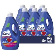 Coral Flüssigwaschmittel Optimal Color Colorwaschmittel für länger strahlende Farben 23 WL 6 Stück
