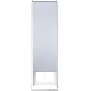 Relaxdays Verdunklungsrollo 70 x 210 cm weiß/silber